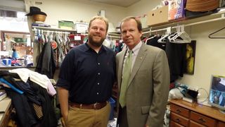 Register O'Donnell delivers Men's & Women's Suits to Interfaith Social Services