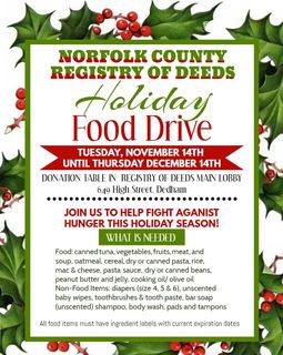 Register O'Donnell Announces 2023 Holiday Food Drive