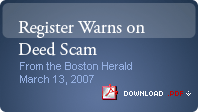 register warns deed scam