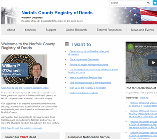 Register O'Donnell Promotes Registry of Deeds Internet Research